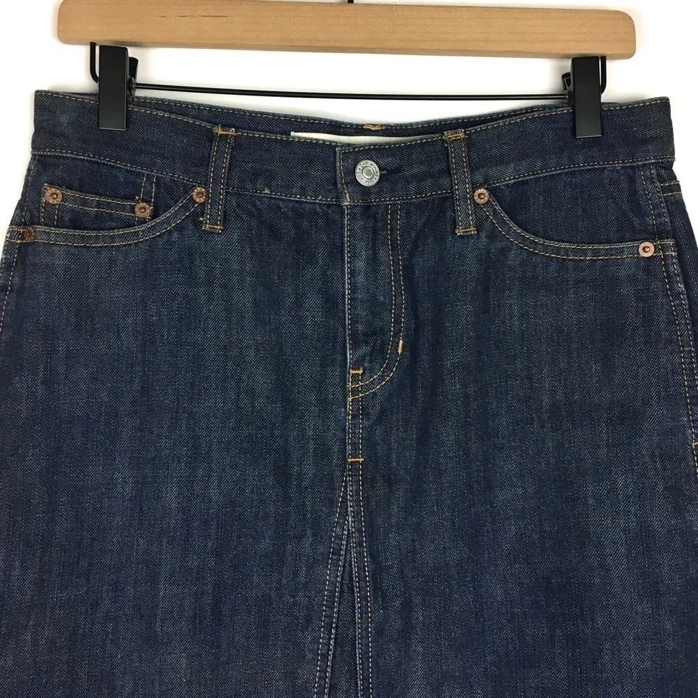 GAP Vintage Y2K Denim Jean Skirt Flare Western Rodeo Cowgirl 100% Cotton Size 6